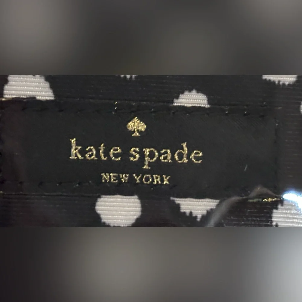 Kate Spade Makeup Travel Case 2 clear zipper compartments folds blue w… - Picture 12 of 16